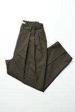 画像1: kontor (コントール) 3 Pleated Summer Wool Trousers [KHAKI] (1)