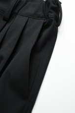 画像15: kontor (コントール) 3 Pleated Summer Wool Trousers [BLACK] (15)