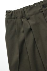 画像12: kontor (コントール) 3 Pleated Summer Wool Trousers [KHAKI] (12)