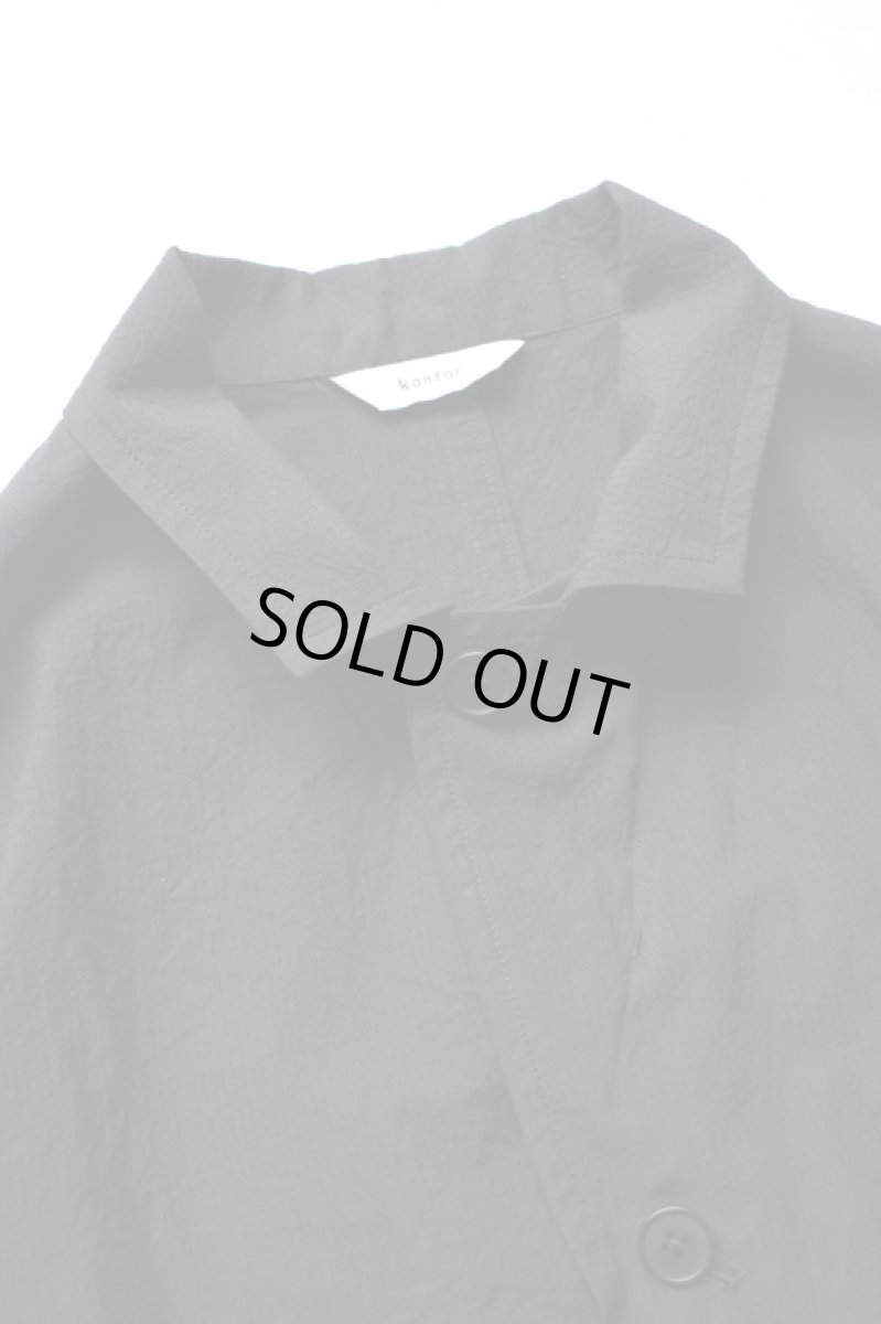 画像12: kontor (コントール) Organic Cotton Ripstop Hybrid Shirt [BLACK] (12)