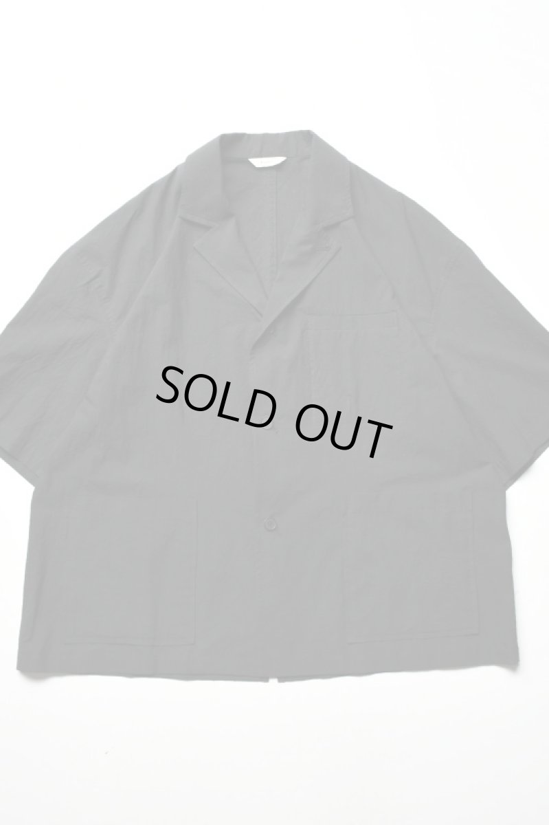 画像2: kontor (コントール) Organic Cotton Ripstop Hybrid Shirt [BLACK] (2)