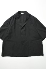画像2: kontor (コントール) Organic Cotton Ripstop Hybrid Shirt [BLACK] (2)