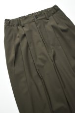 画像11: kontor (コントール) 3 Pleated Summer Wool Trousers [KHAKI] (11)