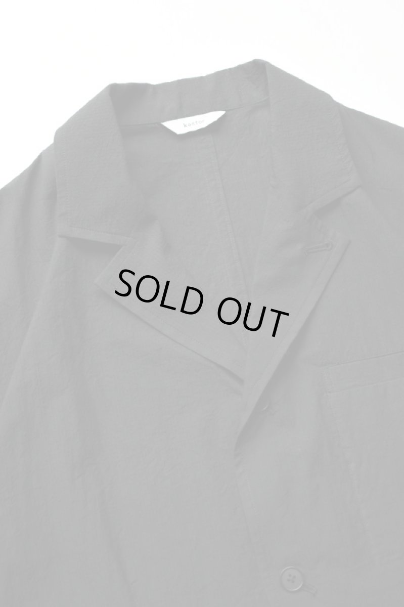 画像11: kontor (コントール) Organic Cotton Ripstop Hybrid Shirt [BLACK] (11)