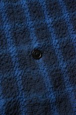 画像15: kontor (コントール) Overdyed Seersucker Check Shirt [BLUE CHECK] (15)
