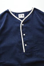 画像3: HENLEY NECK DEPARTMENT (ヘンリーネックデパートメント) Allen [NAVY/COTTON LINEN] (3)