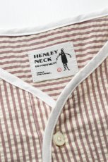 画像4: HENLEY NECK DEPARTMENT (ヘンリーネックデパートメント) Allen [MAROON/SIDOGRAS SEERSUCKER] (4)
