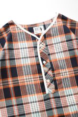 画像3: HENLEY NECK DEPARTMENT (ヘンリーネックデパートメント) Albert [ORANGE/MADRAS PLAID] (3)