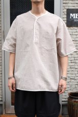 画像4: HENLEY NECK DEPARTMENT (ヘンリーネックデパートメント) Allen [MAROON/SIDOGRAS SEERSUCKER] (4)