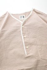 画像3: HENLEY NECK DEPARTMENT (ヘンリーネックデパートメント) Allen [MAROON/SIDOGRAS SEERSUCKER] (3)