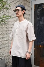 画像3: HENLEY NECK DEPARTMENT (ヘンリーネックデパートメント) Allen [MAROON/SIDOGRAS SEERSUCKER] (3)