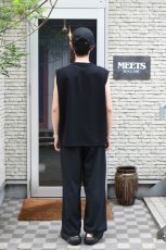 画像6: AXESQUIN -modified- (アクシーズクインモディファイド) QD ECO WAFFLE SLEEVELESS TEE [BLACK] (6)
