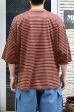 画像9: FLISTFIA (フリストフィア) 1/2 Sleeve Side Slit T-Shirts [CAMEL/BLACK] (9)