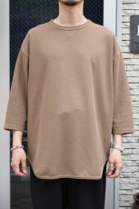 画像7: AXESQUIN -modified- (アクシーズクインモディファイド) QD ECO WAFFLE FOOTBALL TEE [MOCHA] (7)