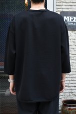 画像9: AXESQUIN -modified- (アクシーズクインモディファイド) QD ECO WAFFLE FOOTBALL TEE [BLACK] (9)