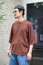 画像3: FLISTFIA (フリストフィア) 1/2 Sleeve Side Slit T-Shirts [CAMEL/BLACK] (3)