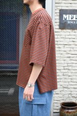 画像8: FLISTFIA (フリストフィア) 1/2 Sleeve Side Slit T-Shirts [CAMEL/BLACK] (8)