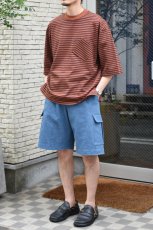 画像4: FLISTFIA (フリストフィア) Cargo Shorts [WASHED INDIGO] (4)