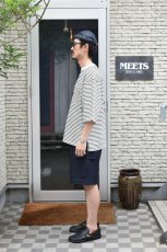 画像5: FLISTFIA (フリストフィア) 1/2 Sleeve Side Slit T-Shirts [WHITE/BLACK] (5)