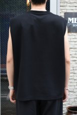 画像9: AXESQUIN -modified- (アクシーズクインモディファイド) QD ECO WAFFLE SLEEVELESS TEE [BLACK] (9)