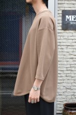 画像8: AXESQUIN -modified- (アクシーズクインモディファイド) QD ECO WAFFLE FOOTBALL TEE [MOCHA] (8)