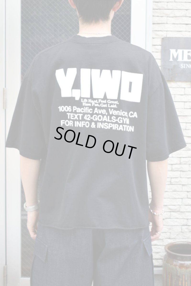 画像10: Y,IWO (ヤーアイワークアウト) Hardwear Crop Tee [BLACK/WHITE] (10)