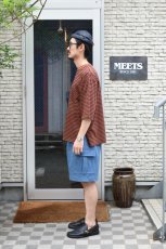画像5: FLISTFIA (フリストフィア) 1/2 Sleeve Side Slit T-Shirts [CAMEL/BLACK] (5)