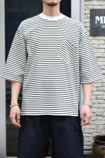 画像7: FLISTFIA (フリストフィア) 1/2 Sleeve Side Slit T-Shirts [WHITE/BLACK] (7)