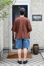 画像6: FLISTFIA (フリストフィア) 1/2 Sleeve Side Slit T-Shirts [CAMEL/BLACK] (6)