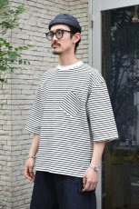 画像3: FLISTFIA (フリストフィア) 1/2 Sleeve Side Slit T-Shirts [WHITE/BLACK] (3)