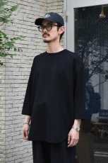 画像3: AXESQUIN -modified- (アクシーズクインモディファイド) QD ECO WAFFLE FOOTBALL TEE [BLACK] (3)