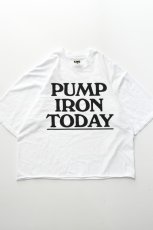 画像2: Y,IWO (ヤーアイワークアウト) Hardwear Crop Tee [WHITE/BLACK] (2)