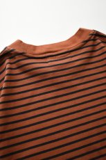 画像17: FLISTFIA (フリストフィア) 1/2 Sleeve Side Slit T-Shirts [CAMEL/BLACK] (17)