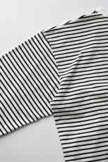 画像18: FLISTFIA (フリストフィア) 1/2 Sleeve Side Slit T-Shirts [WHITE/BLACK] (18)