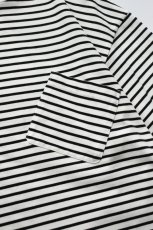 画像13: FLISTFIA (フリストフィア) 1/2 Sleeve Side Slit T-Shirts [WHITE/BLACK] (13)