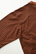 画像18: FLISTFIA (フリストフィア) 1/2 Sleeve Side Slit T-Shirts [CAMEL/BLACK] (18)