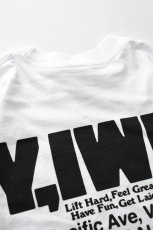 画像18: Y,IWO (ヤーアイワークアウト) Hardwear Crop Tee [WHITE/BLACK] (18)