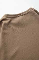 画像16: AXESQUIN -modified- (アクシーズクインモディファイド) QD ECO WAFFLE FOOTBALL TEE [MOCHA] (16)