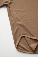 画像12: AXESQUIN -modified- (アクシーズクインモディファイド) QD ECO WAFFLE FOOTBALL TEE [MOCHA] (12)