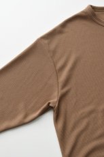 画像11: AXESQUIN -modified- (アクシーズクインモディファイド) QD ECO WAFFLE FOOTBALL TEE [MOCHA] (11)