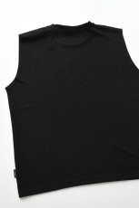 画像15: AXESQUIN -modified- (アクシーズクインモディファイド) QD ECO WAFFLE SLEEVELESS TEE [BLACK] (15)