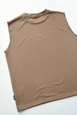 画像15: AXESQUIN -modified- (アクシーズクインモディファイド) QD ECO WAFFLE SLEEVELESS TEE [MOCHA] (15)