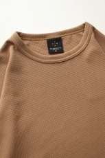 画像10: AXESQUIN -modified- (アクシーズクインモディファイド) QD ECO WAFFLE FOOTBALL TEE [MOCHA] (10)