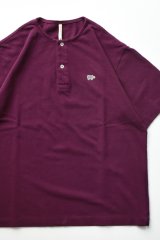 SCYE BASICS (サイベーシックス) Cotton Pique Henley Neck Shirt