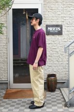 画像5: SCYE BASICS (サイベーシックス) Cotton Pique Henley Neck Shirt [BURGUNDY] (5)