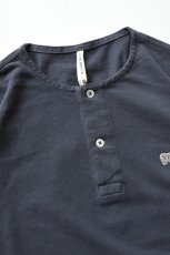 画像10: SCYE BASICS (サイベーシックス) Cotton Pique Henley Neck Shirt [DARK GREY] (10)