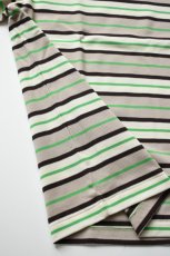 画像13: SCYE BASICS (サイベーシックス) Striped Cotton Pique T-Shirt [GREEN] (13)