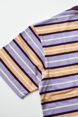 画像16: SCYE BASICS (サイベーシックス) Striped Cotton Pique T-Shirt [PURPLE] (16)