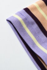 画像11: SCYE BASICS (サイベーシックス) Striped Cotton Pique T-Shirt [PURPLE] (11)