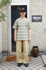 画像3: SCYE BASICS (サイベーシックス) Striped Cotton Pique T-Shirt [GREEN] (3)